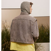 Unisex Jacket Retro Washed Denim Jacket